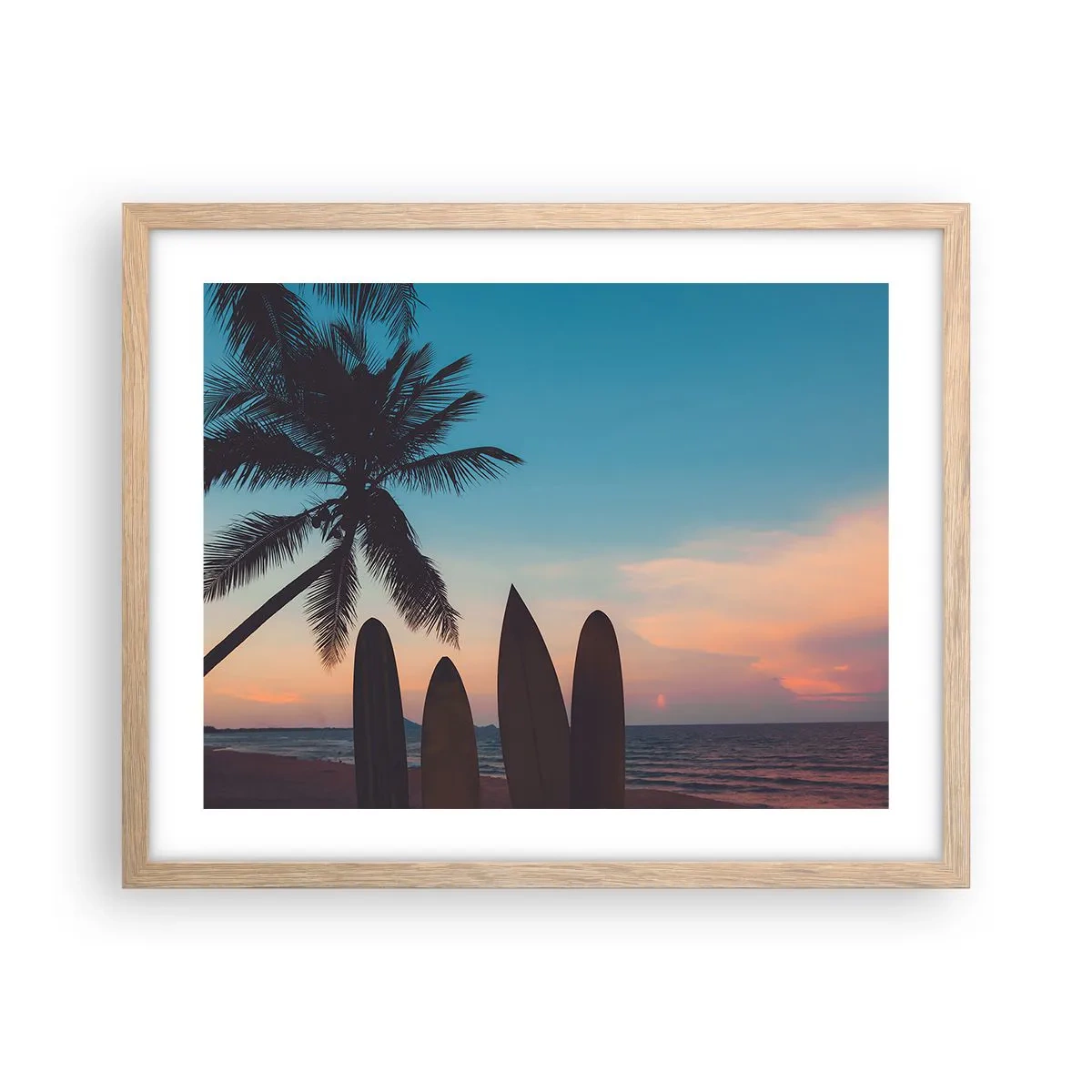 Póster en marco roble claro - Mañana también disfrutaremos - 50x40 cm