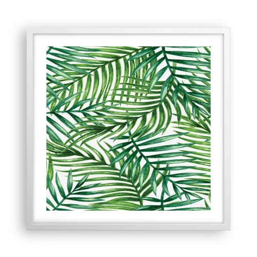 Póster en marco blanco - Bajo el verde - 50x50 cm