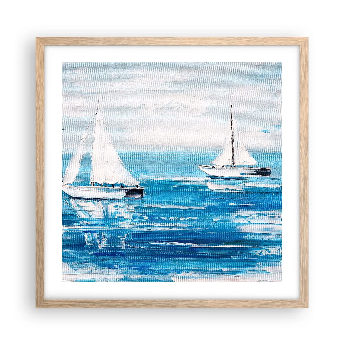 Póster en marco roble claro - Con un amigo a tu lado - 50x50 cm