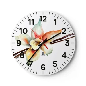 Reloj de pared - Reloj de vidrio - Dulzura salpicada de pintura - 40x40 cm