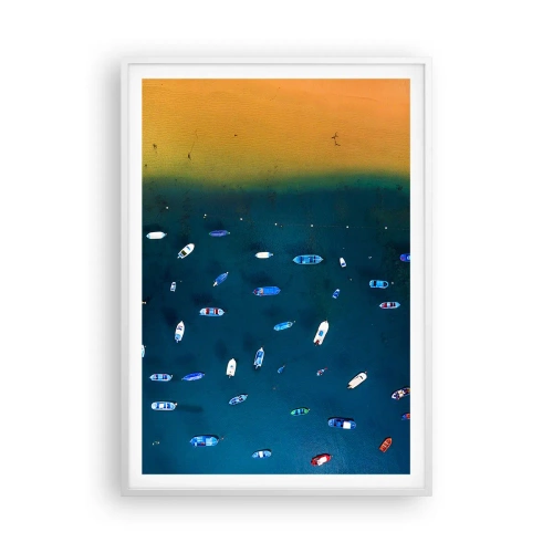 Póster en marco blanco - Un juego de vacaciones - 70x100 cm