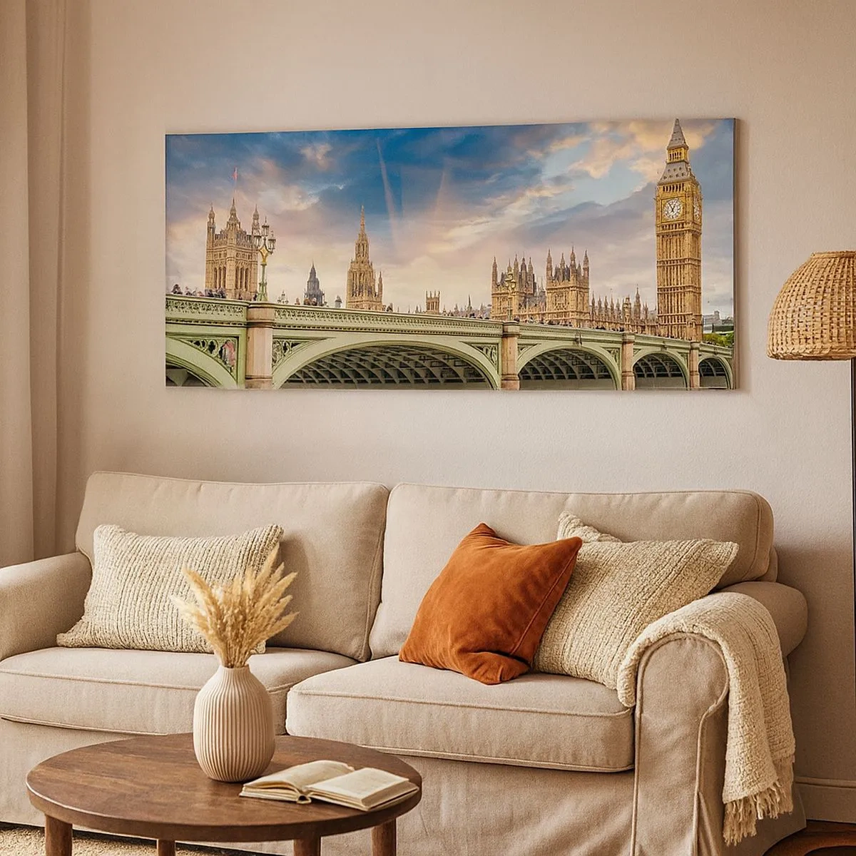 Cuadro sobre lienzo - Impresión de Imagen - El tiempo se detuvo en el Imperio - 100x40 cm