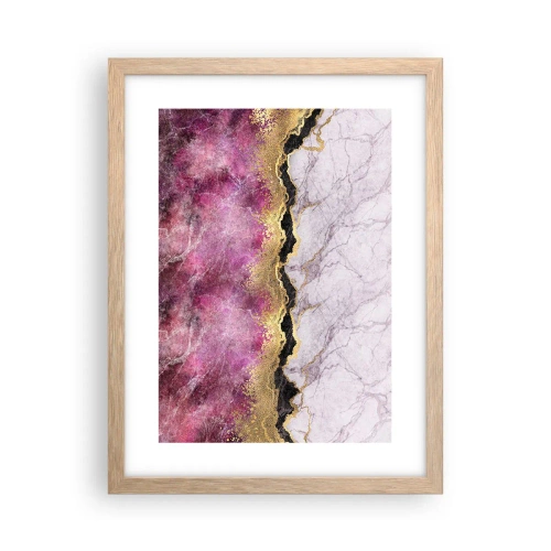 Póster en marco roble claro - En la frontera - 30x40 cm