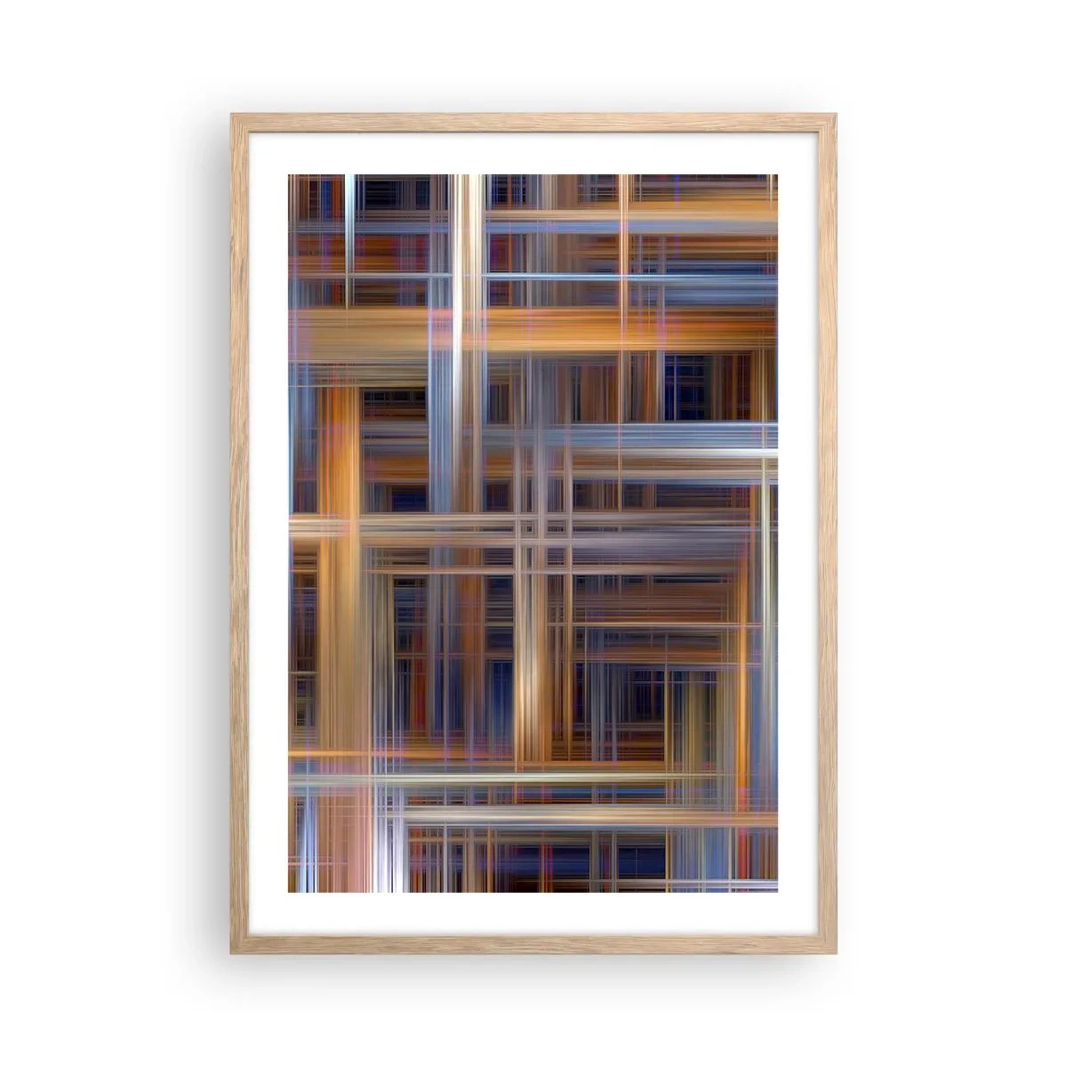 Póster en marco roble claro - Tejido de luz - 50x70 cm