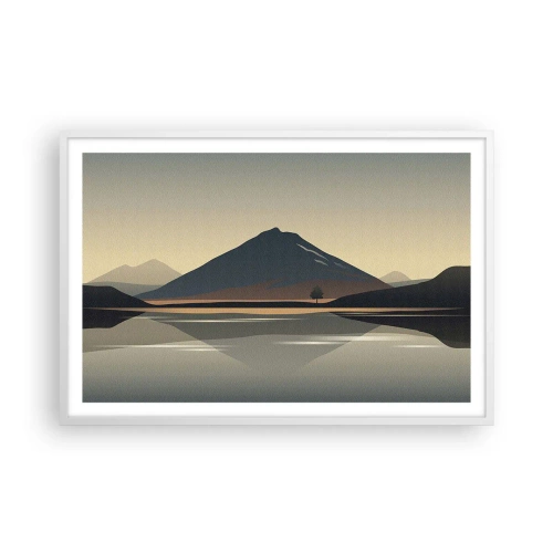 Póster en marco blanco - Reflejo de espejo - 91x61 cm