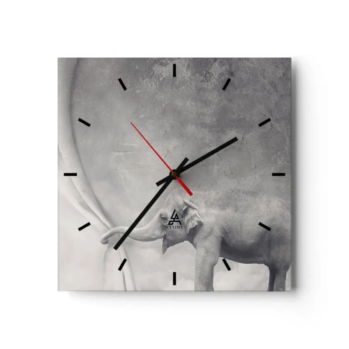 Reloj de pared - Reloj de vidrio - Revelar el misterio - 40x40 cm