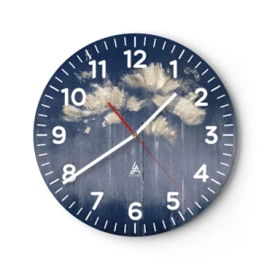 Reloj de pared - Reloj de vidrio - Como pétalos al viento - 30x30 cm