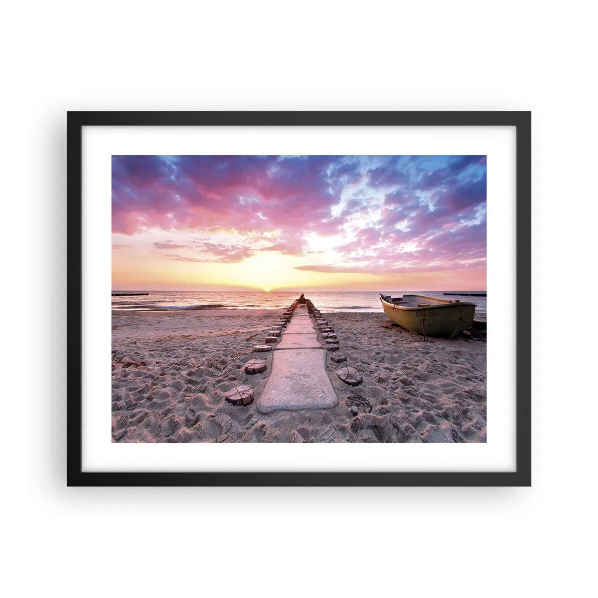 Póster en marco negro - Un momento de profunda experiencia - 50x40 cm