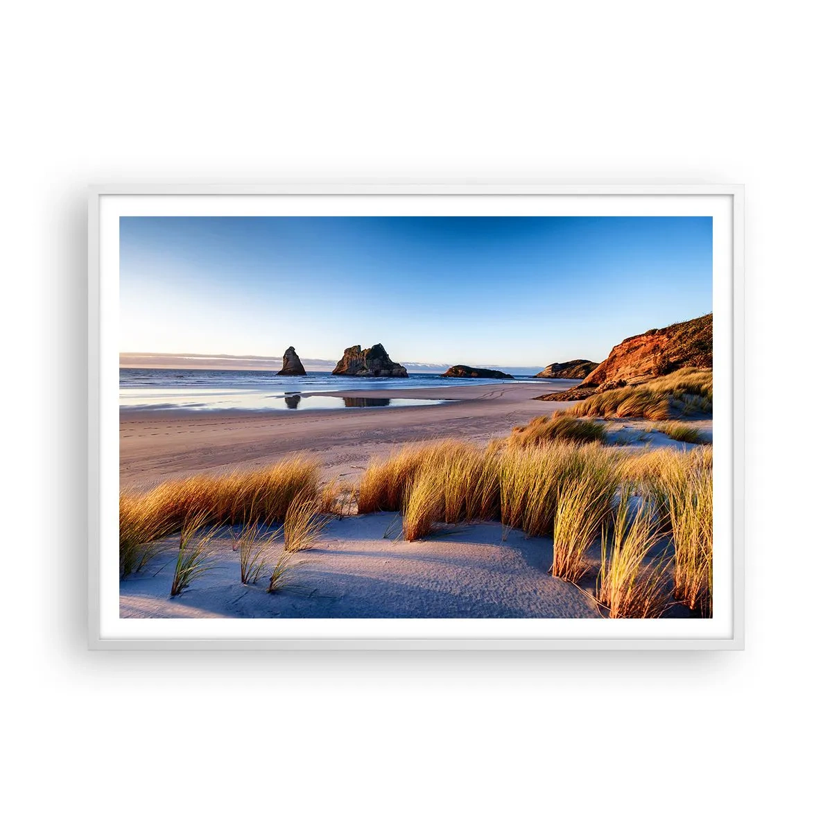 Póster en marco blanco - Para buscadores de tranquilidad - 100x70 cm