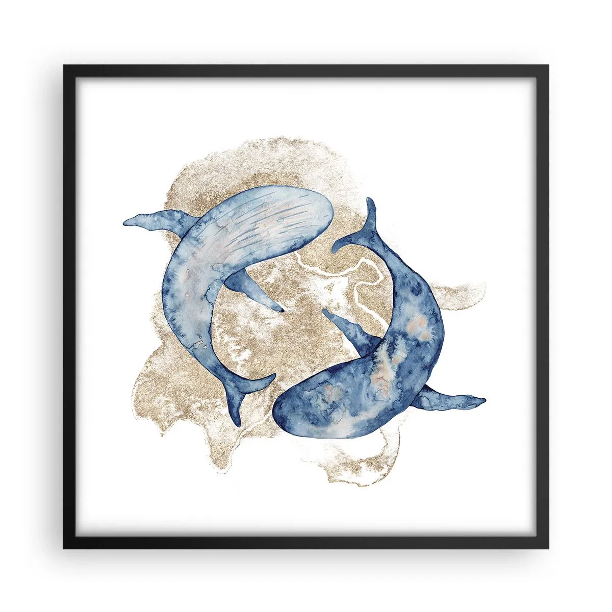 Póster en marco negro - ¿Amistad o amor? - 50x50 cm