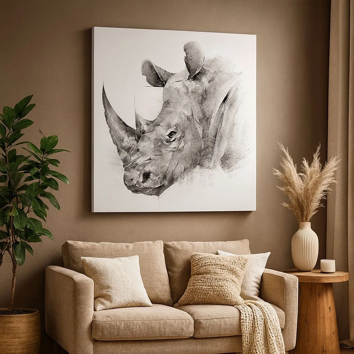 Cuadro sobre lienzo - Impresión de Imagen - Retrato africano - 30x30 cm