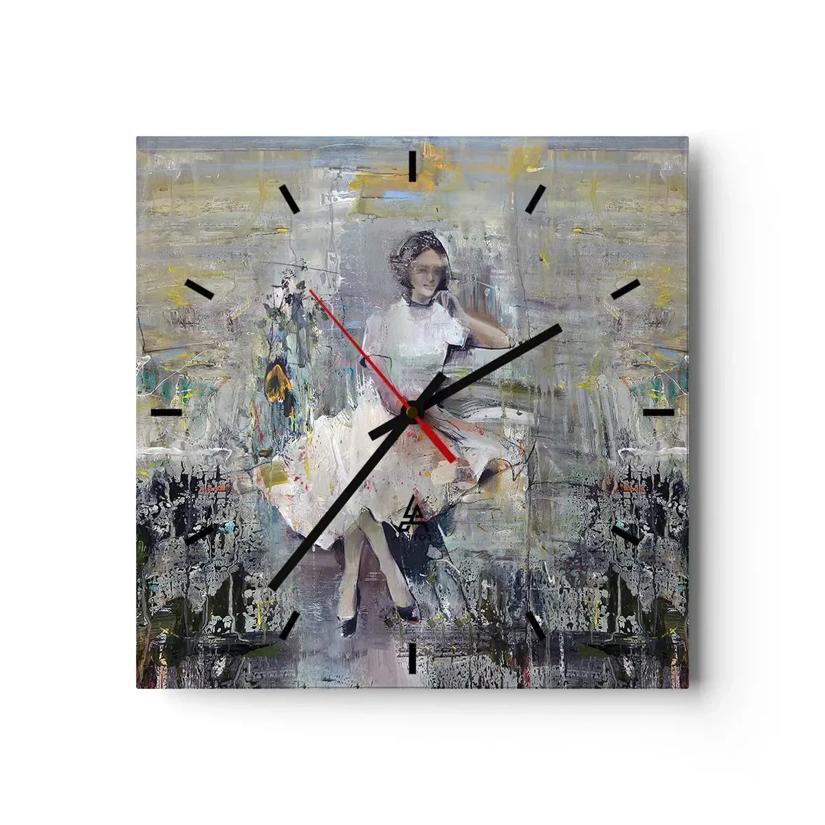 Reloj de pared - Reloj de vidrio - Clásica y moderna - 40x40 cm