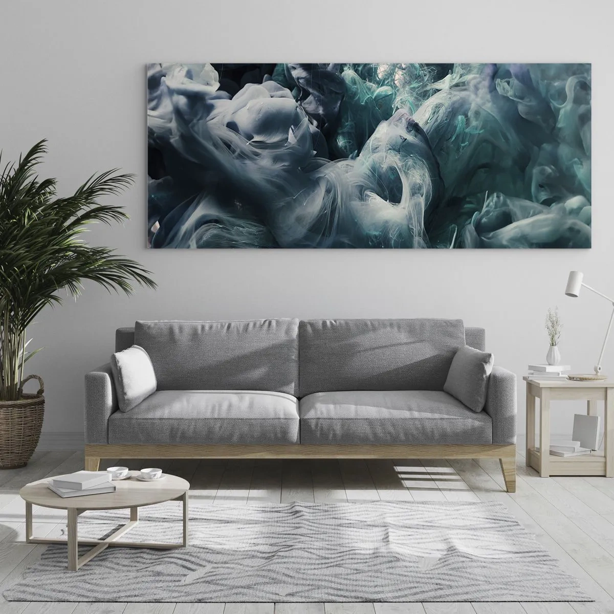 Cuadro sobre vidrio - Impresiones sobre Vidrio - Un movimiento de color - 100x40 cm