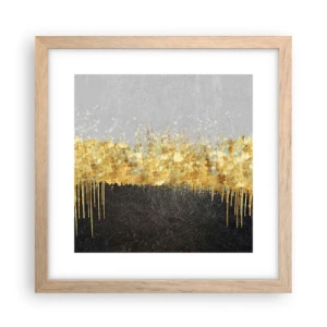 Póster en marco roble claro - Hacia arriba y hacia abajo - 30x30 cm