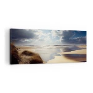 Cuadro sobre lienzo - Impresión de Imagen - Playa, playa salvaje - 100x40 cm