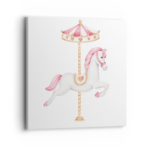 Cuadro sobre lienzo - Impresión de Imagen - Partió al galope - 40x40 cm