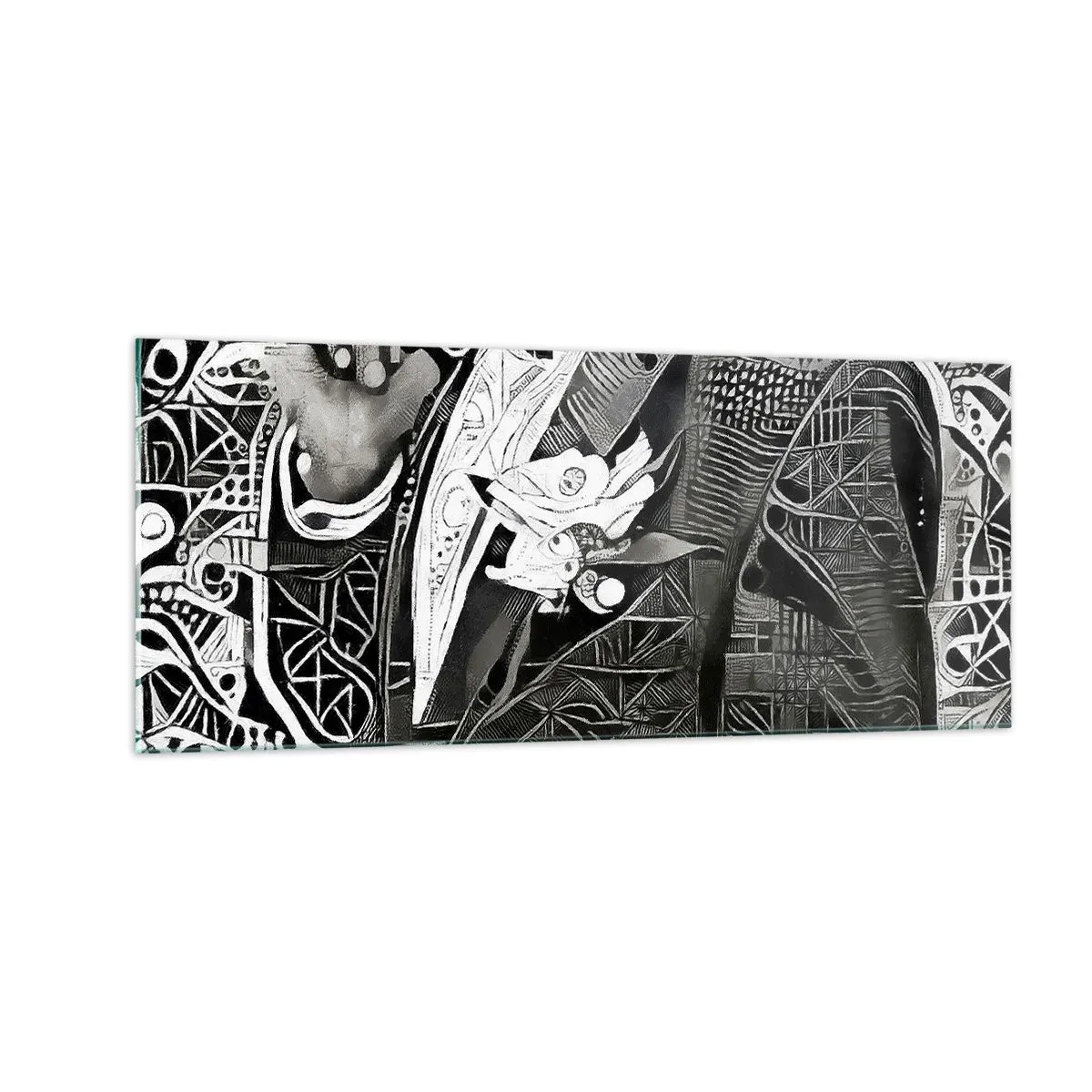 Cuadro sobre vidrio - Impresiones sobre Vidrio - Solo un hombre aparentemente gris - 100x40 cm