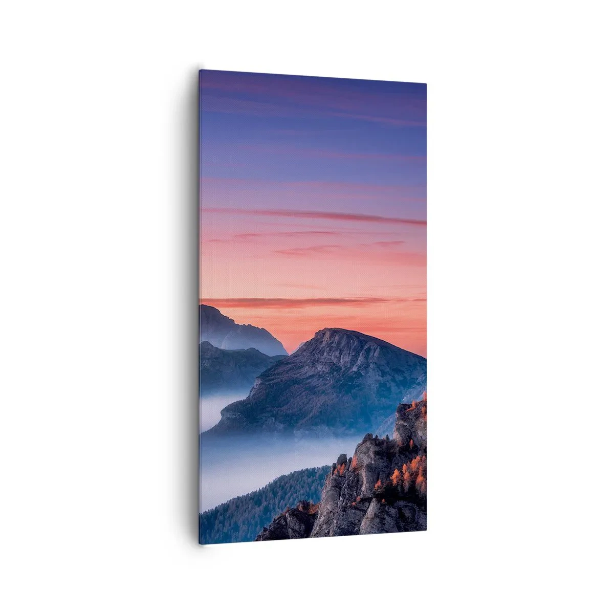 Cuadro sobre lienzo - Impresión de Imagen - Sobre los valles - 65x120 cm