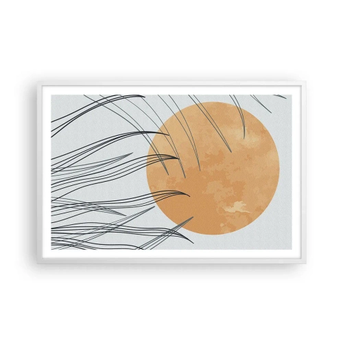 Póster en marco blanco - Siempre hacia el sol - 91x61 cm