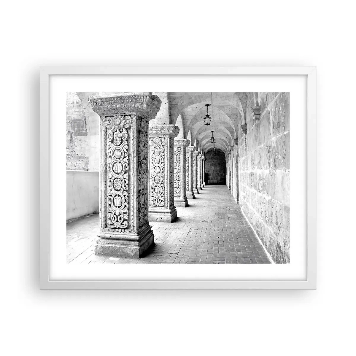 Póster en marco blanco - ¿Y adónde nos llevará...? - 50x40 cm