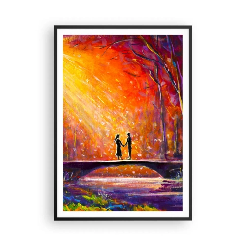 Póster en marco negro - El cielo también los ama - 70x100 cm