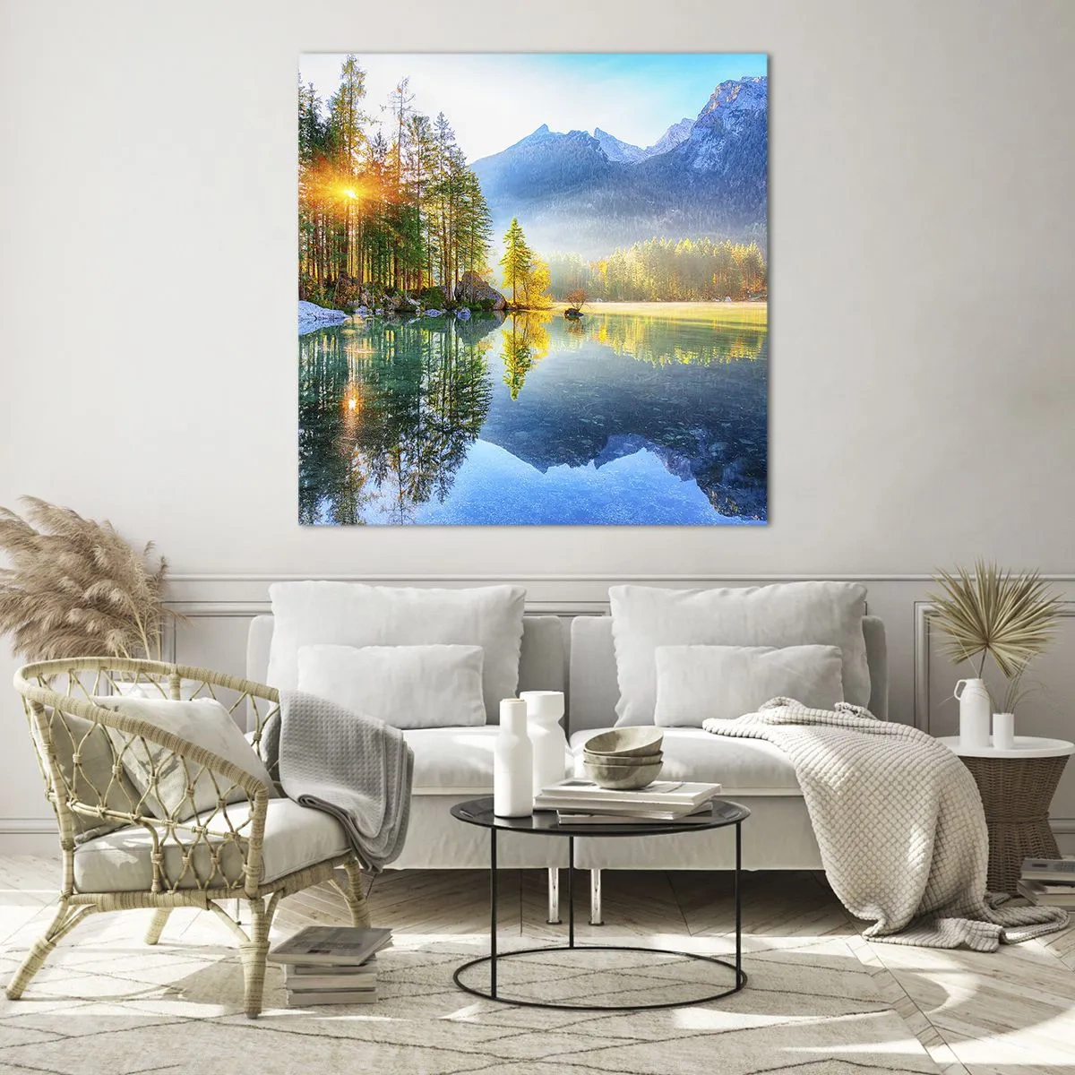 Cuadro sobre vidrio - Impresiones sobre Vidrio - Majestuosidad y dulzura - 40x40 cm