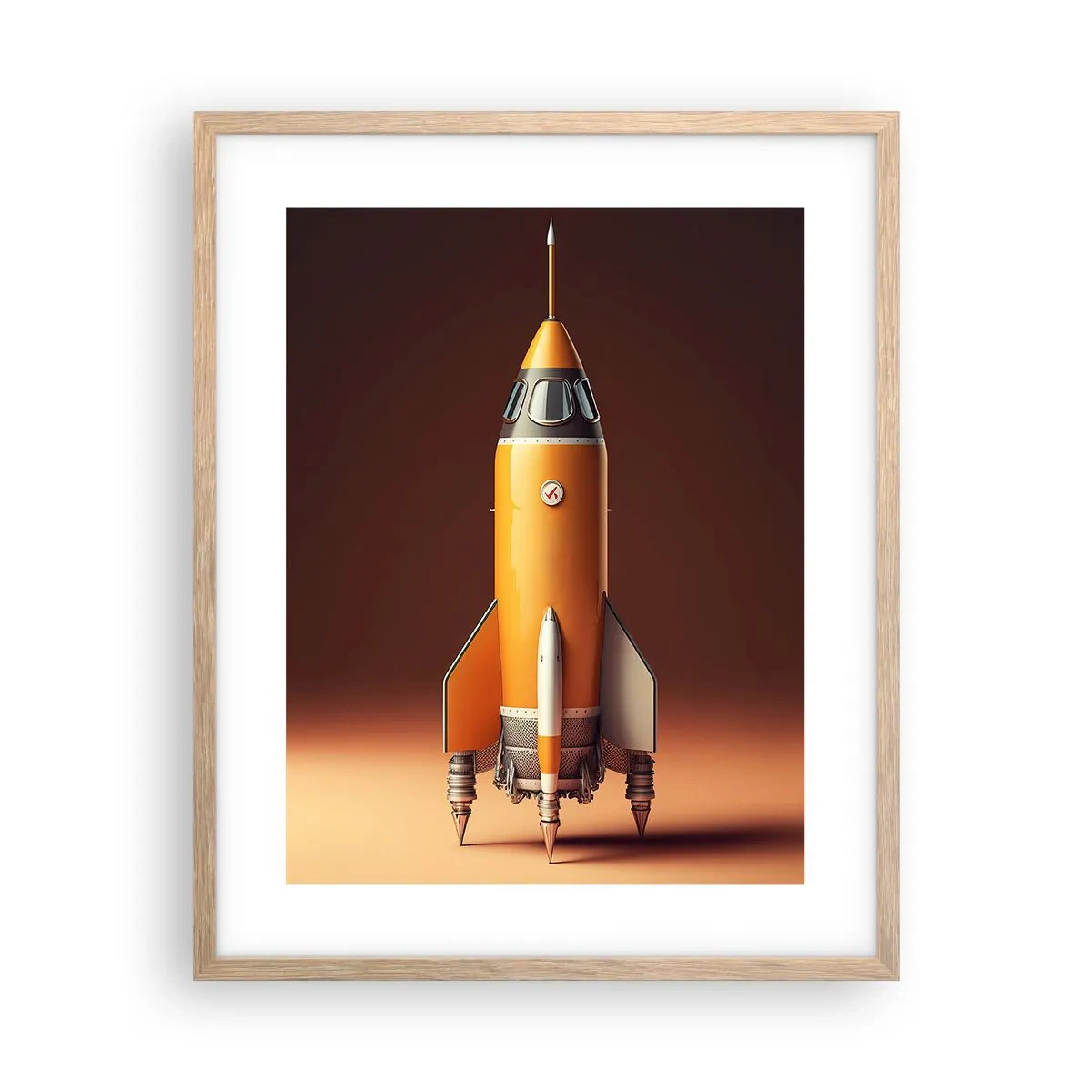 Póster en marco roble claro - Comienza con un sueño - 40x50 cm