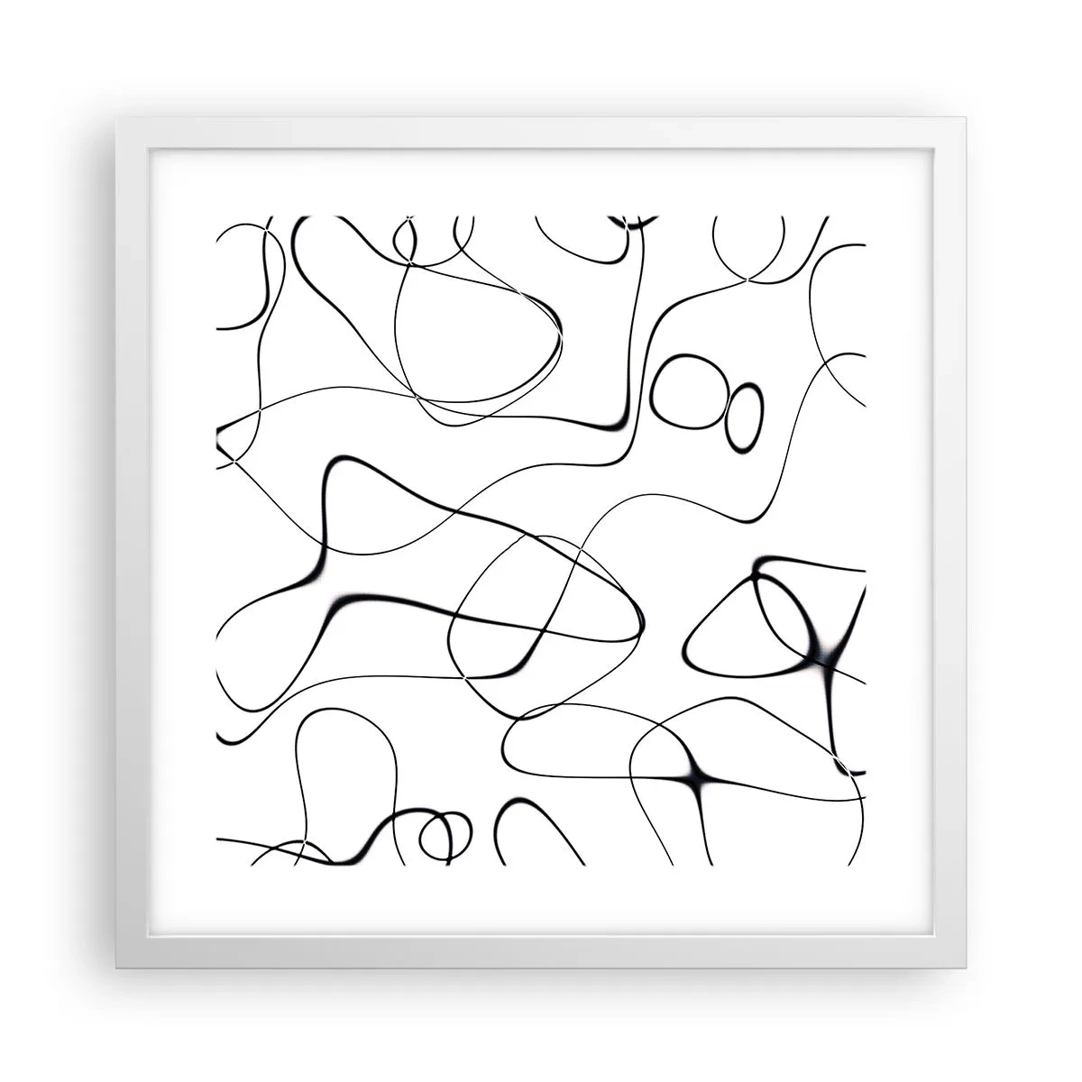 Póster en marco blanco - Los caminos de la vida, las vicisitudes del destino - 40x40 cm