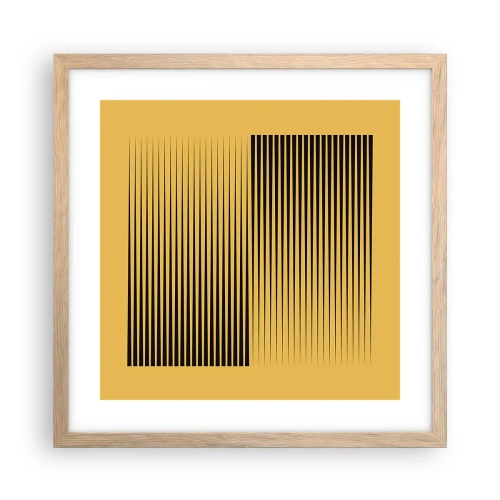 Póster en marco roble claro - Cuadrado de opuestos - 40x40 cm