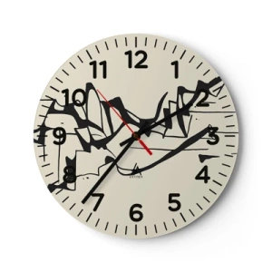 Reloj de pared - Reloj de vidrio - Tal vez sea un paisaje - 40x40 cm