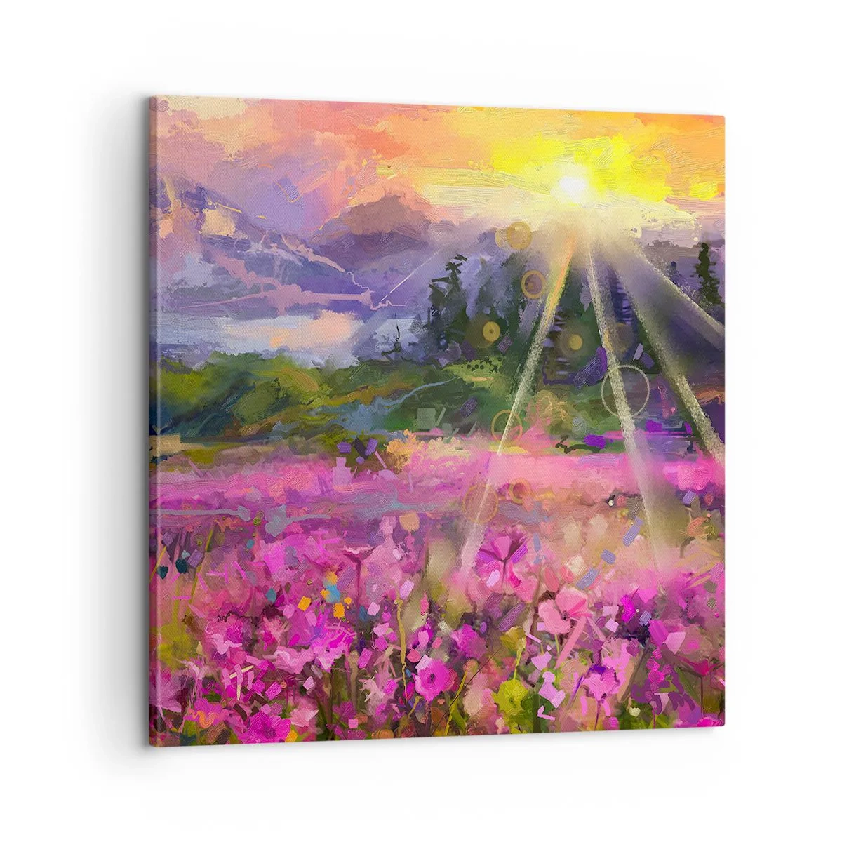 Cuadro sobre lienzo - Impresión de Imagen - En un valle bajo la protección del sol - 60x60 cm