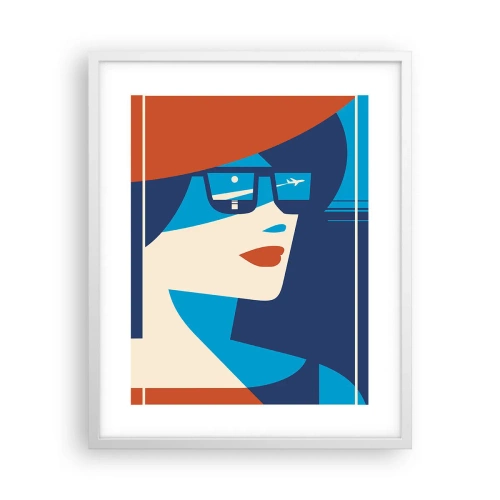 Póster en marco blanco - Cartel de vacaciones - 40x50 cm