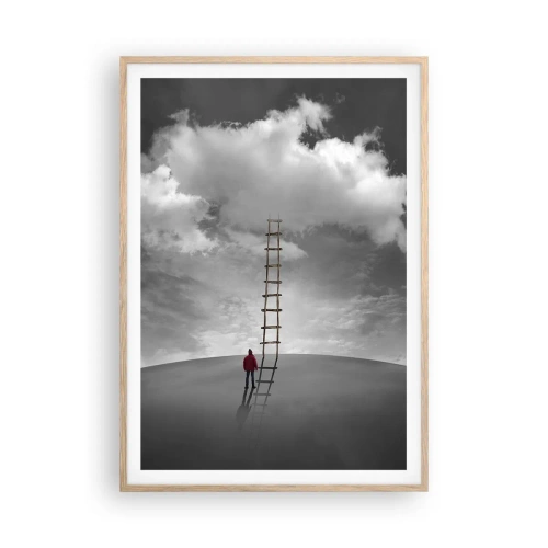 Póster en marco roble claro - Todo es posible - 70x100 cm