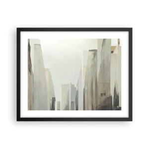 Póster en marco negro - Un sueño de ciudad - 50x40 cm