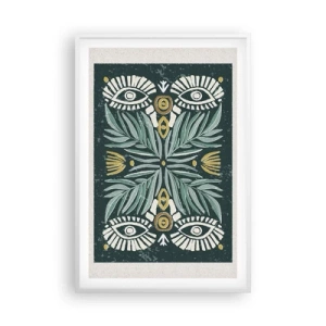 Póster en marco blanco - Como un recorte folclórico - 61x91 cm