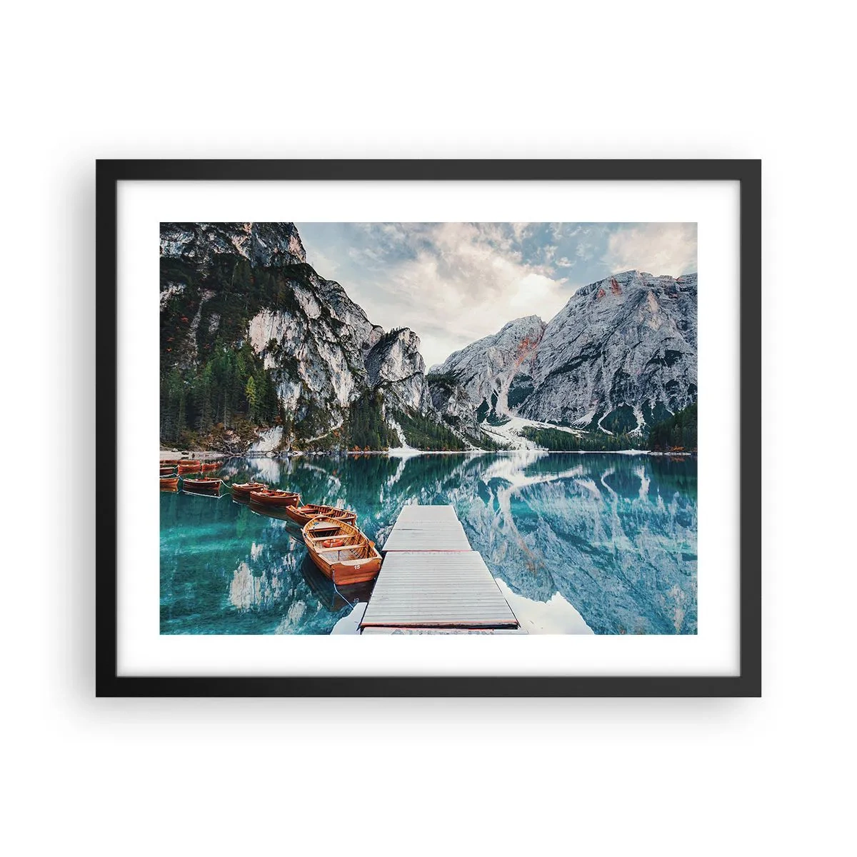 Póster en marco negro - Te mostraremos la fuente de la belleza - 50x40 cm