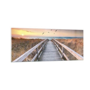 Cuadro sobre vidrio - Impresiones sobre Vidrio - Camino a lo desconocido - 100x40 cm