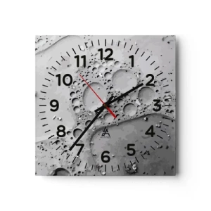 Reloj de pared - Reloj de vidrio - Rastro espumoso - 30x30 cm