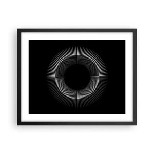Póster en marco negro - Sol negro - 50x40 cm