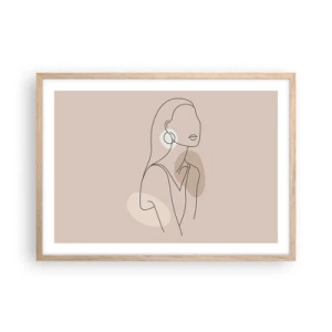 Póster en marco roble claro - Un icono de la inocencia - 70x50 cm