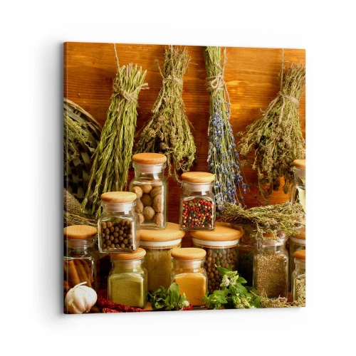 Cuadro sobre lienzo - Impresión de Imagen - La magia de la cocina - 70x70 cm