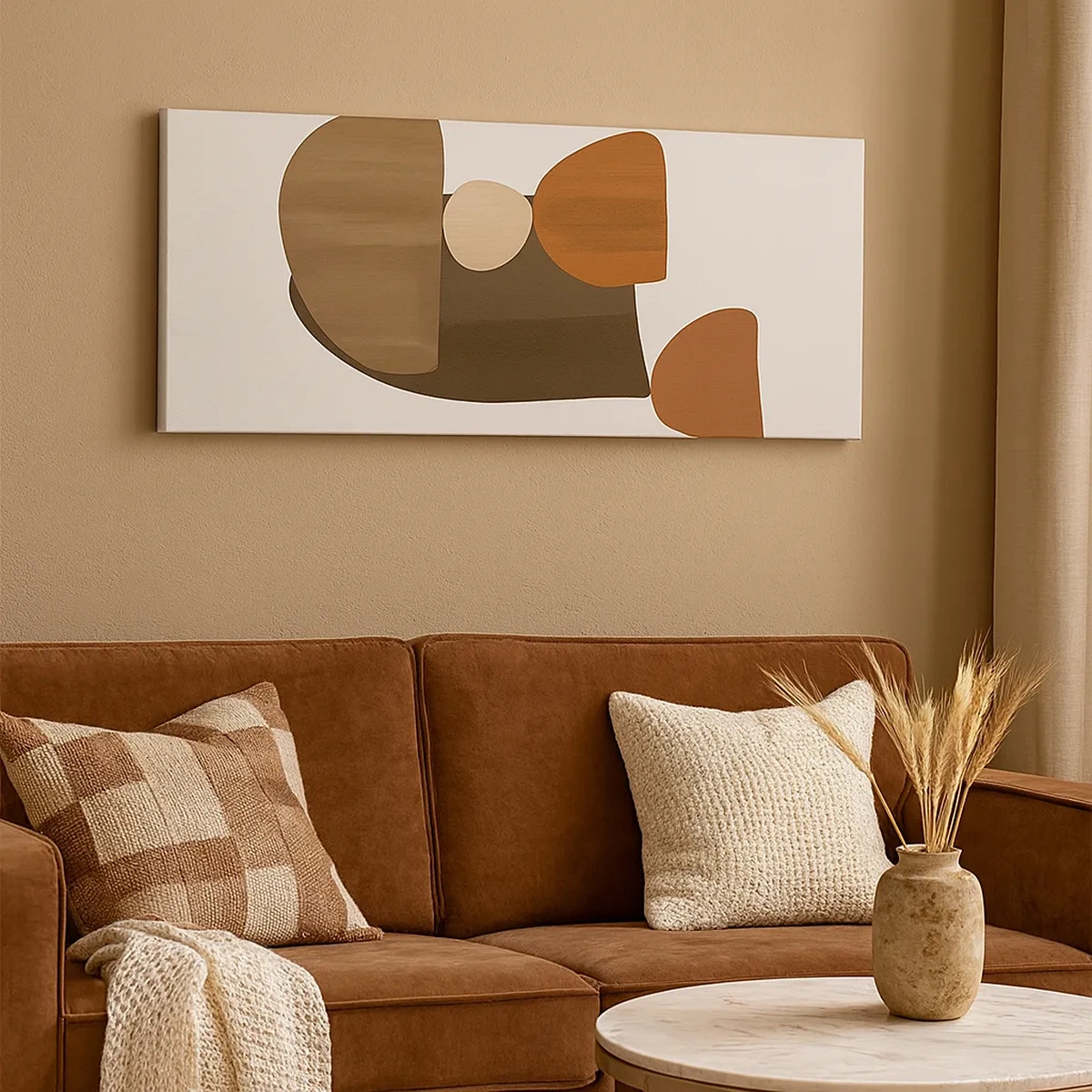 Cuadro sobre lienzo - Impresión de Imagen - Composición en bronce - 30x30 cm