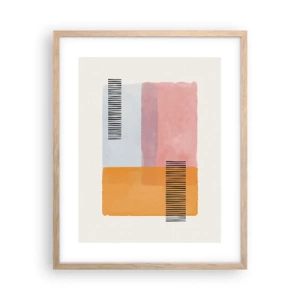 Póster en marco roble claro - La rectitud - 40x50 cm