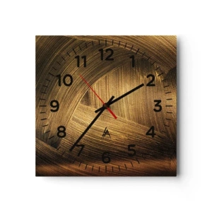 Reloj de pared - Reloj de vidrio - En un laberinto de oro - 40x40 cm