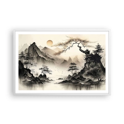 Póster en marco blanco - El encanto único de Oriente - 91x61 cm