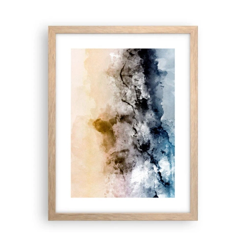 Póster en marco roble claro - Hundido en una nube de niebla - 30x40 cm