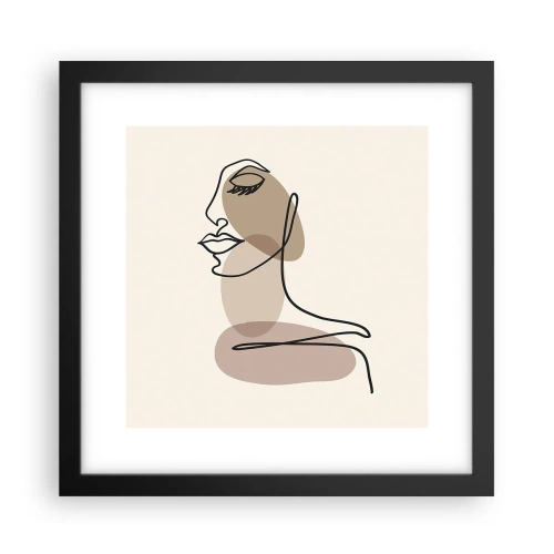 Póster en marco negro - Escucharse a sí misma - 30x30 cm