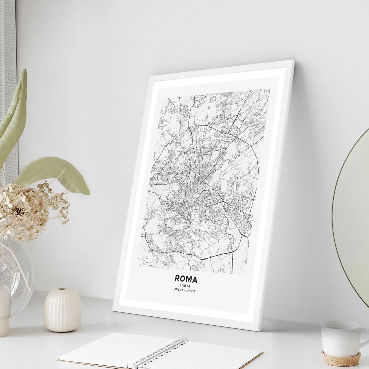 Póster en marco blanco - El círculo romano - 40x50 cm