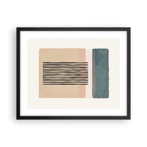 Póster en marco negro - Todo en orden - 50x40 cm