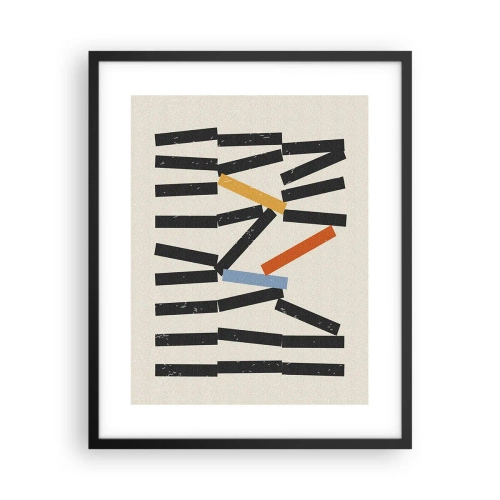 Póster en marco negro - Dominó - composición - 40x50 cm